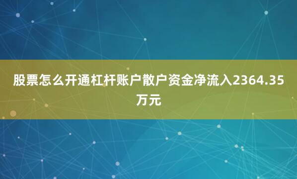 股票怎么开通杠杆账户散户资金净流入2364.35万元