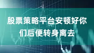 股票策略平台安顿好你们后便转身离去