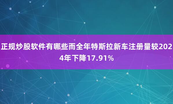 正规炒股软件有哪些而全年特斯拉新车注册量较2024年下降17.91%